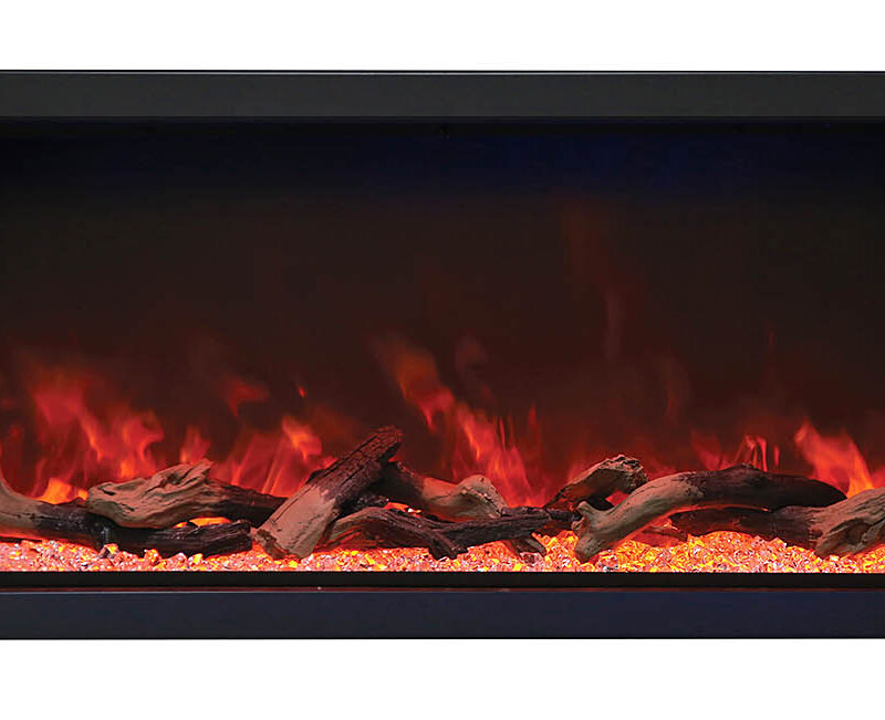 Panorama Built-in-XT - Smart 50″ Wide – Deep Indoor or Outdoor Electric Built-in only with Black Steel Surround