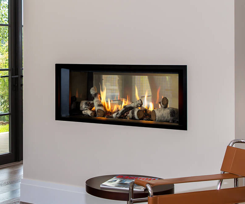birchv2-rgl L1 See-Thru Linear Gas Fireplace - Propane Gas