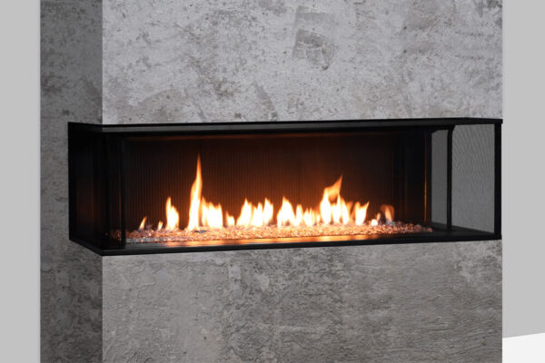 decorative-fluted-roomsetting LX2 Corner Gas Fireplace (Left) - Natural Gas