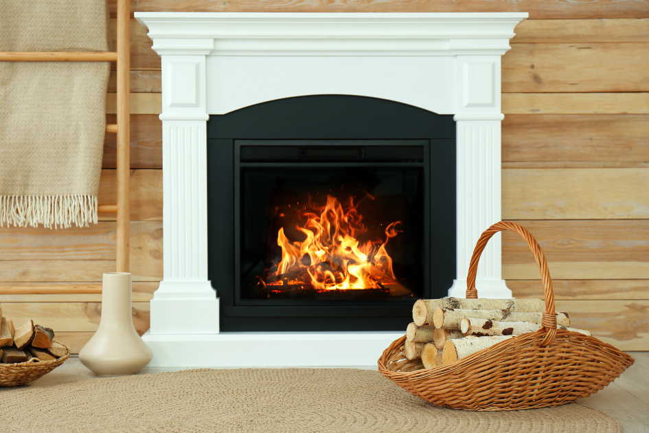 Log baskets for fireplaces hot sale