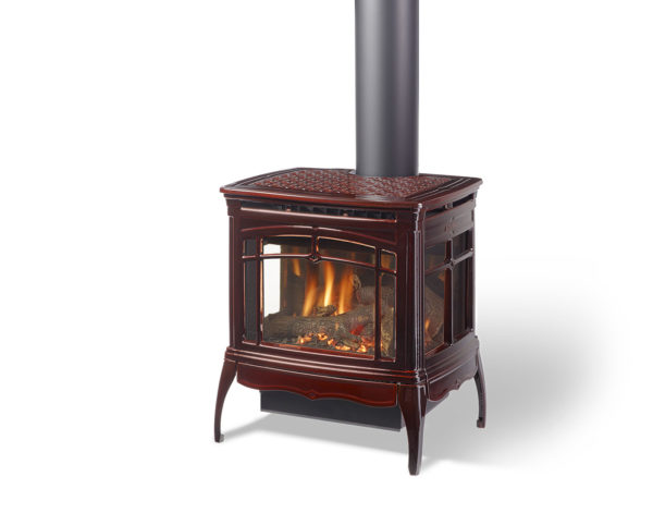 Bristol_brown_200602-600x471 Bristol 3 DV NG Stove in Brown Enamel w/ Blower, Remote & includes LP Conversion