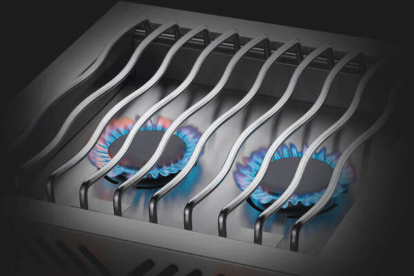 BIB18RTPSS-Web-Gallery-05-feat-BIB18RT-component-dual-burners (1) Built-in 700 Series Dual Range Top Burner dual burners