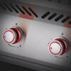 BIB18RTPSS-Web-Gallery-06-feat-BIB18RT-component-dual-night-light-knobs-safetyglow (1) Built-in 700 Series Dual Range Top Burner red dials